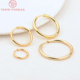 6PCS 12MM 30MM Stainless Steel Round Earring Hoop Clasps