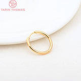 6PCS 12MM 30MM Stainless Steel Round Earring Hoop Clasps