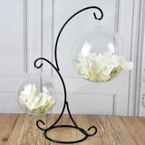 Double hook Metal Candle Holder Plant Glass Stand