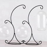 Double hook Metal Candle Holder Plant Glass Stand