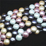 37PCS Hot Shell Beads Mother Of PEARL Strings Coin Shape 10mm