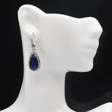 Violet Tanzanite Amethyst Zircon 925 Silver Earrings