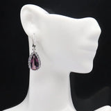Violet Tanzanite Amethyst Zircon 925 Silver Earrings