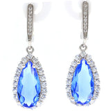 Violet Tanzanite Amethyst Zircon 925 Silver Earrings
