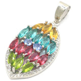 Pink Rhodolite Garnet Silver Pendant - Women's Daily Wear Gift