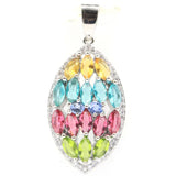 Pink Rhodolite Garnet Silver Pendant - Women's Daily Wear Gift