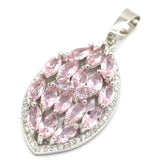 Pink Rhodolite Garnet Silver Pendant - Women's Daily Wear Gift