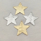 50pcs Gold/Rhodium Copper Star Charm Pendant for DIY Jewelry Making