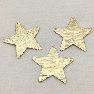 50pcs Gold/Rhodium Copper Star Charm Pendant for DIY Jewelry Making