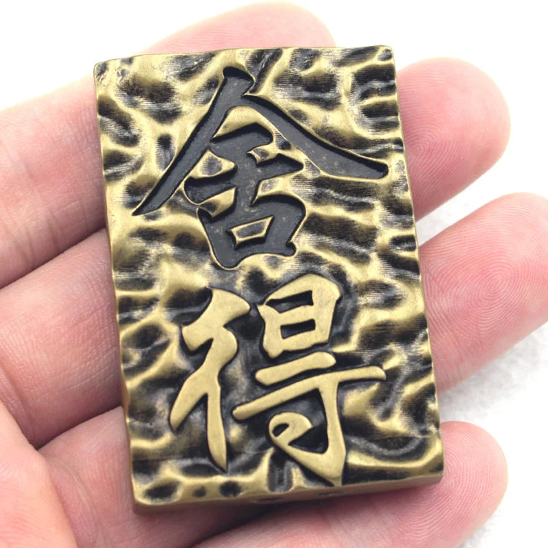 Vintage Chinese Carved Bronze Pendant for Jewelry Making