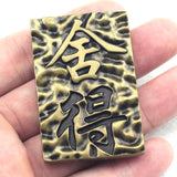 Vintage Chinese Carved Bronze Pendant for Jewelry Making