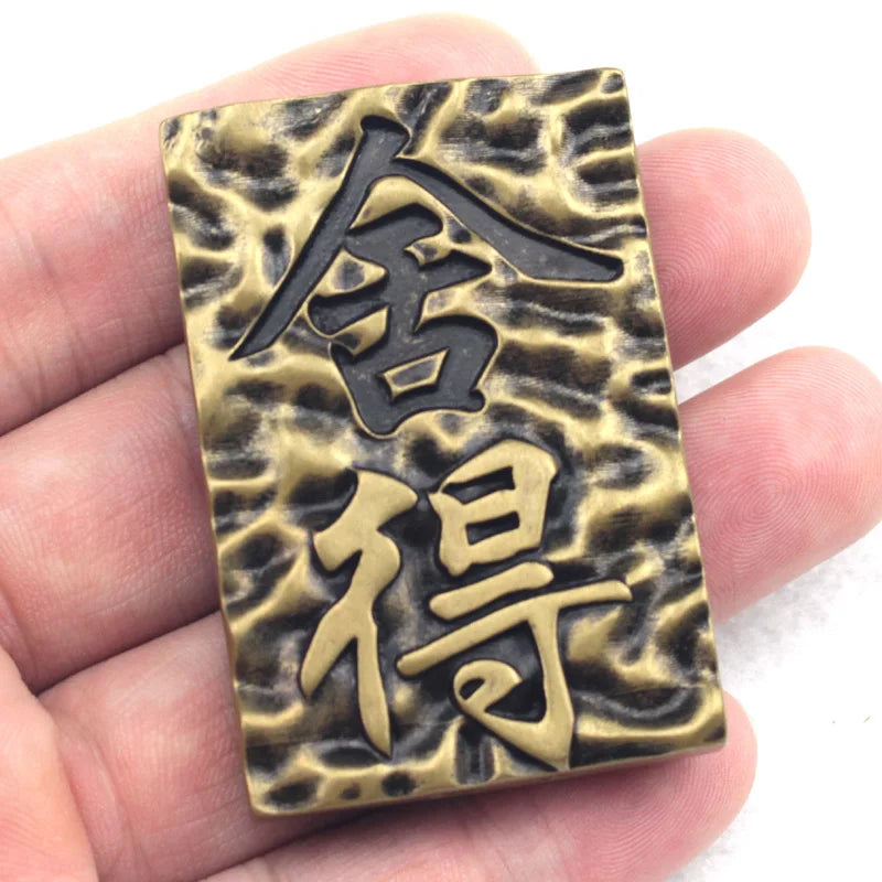 Vintage Chinese Carved Bronze Pendant for Jewelry Making