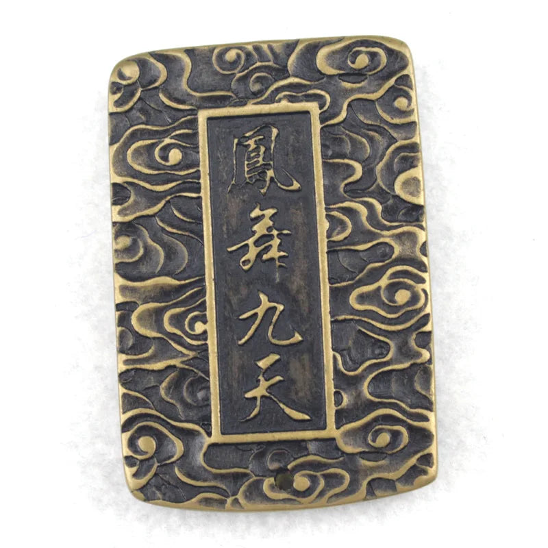 Vintage Bronze Phoenix Carved Pendant for Men Jewelry Making