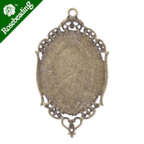Antique Bronze Plated Pendant Trays 30x40mm - 20pcs/lot