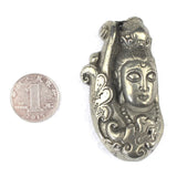 Natural Pyrite Stone Pendant Buddha Carved Bead Jewelry for Men