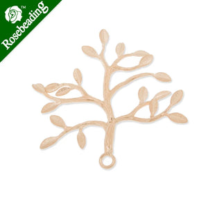 Wishing Tree Charms Pendant, Matt Gold, Necklace Bracelet Earring, 10pcs/pkg