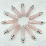 Natural Gemstone Pillar Chakra Pendant Jewelry for Men and Women