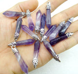 Natural Gemstone Pillar Chakra Pendant Jewelry for Men and Women