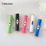 38*8mm Enamel Evil Eye Long Tube Beads DIY Jewelry Making