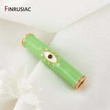 38*8mm Enamel Evil Eye Long Tube Beads DIY Jewelry Making