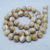 38 Pcs Trochus Shell Round Bead 10mm Mother of Pearl DIY Jewelry Findings