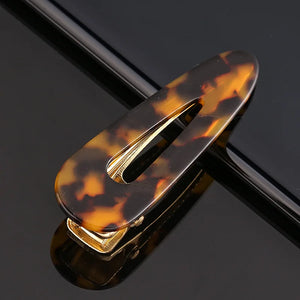 Geometric Hair Clips for Women Girls Leopard Marble Barrettes Hair Accessories