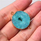 Natural Stone Pendant Charms Necklace Earrings DIY Jewelry Supplies 2pcs/lot