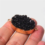 Natural Stone Pendant Charms Necklace Earrings DIY Jewelry Supplies 2pcs/lot