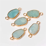 Natural Stone Pendant Charms Necklace Earrings DIY Jewelry Supplies 2pcs/lot