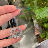 925 Sterling Silver Chocker Necklace with AAAAA Zircon Wedding Pendants