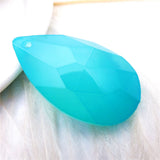 38mm Faceted Water Drop Crystal Glass Beads Teardrop Pendant Turquoise Lake
