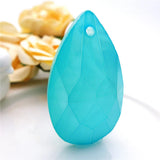 38mm Faceted Water Drop Crystal Glass Beads Teardrop Pendant Turquoise Lake