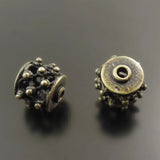 Antiqued Bronze Alloy Round Beads Pendant 12mm 10pcs