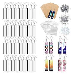 380Pcs Sublimation Earring Blanks Kit DIY Pendant with Ear Hooks