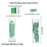 380Pcs Two Hole Glass Seed Beads for DIY Jewelry Making