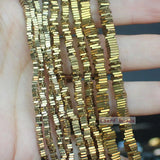 Natural Hematite Square Spacer Beads 2/3/4/6mm 380pcs Strand