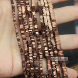 Natural Hematite Square Spacer Beads 2/3/4/6mm 380pcs Strand