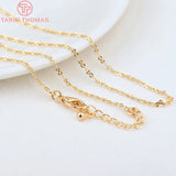 2PCS 24K Brass Necklace Chain DIY Jewelry Making Accessories