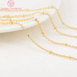 2PCS 24K Brass Finished Necklace Chain DIY Jewelry Findings
