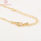 2PCS 24K Brass Finished Necklace Chain DIY Jewelry Findings