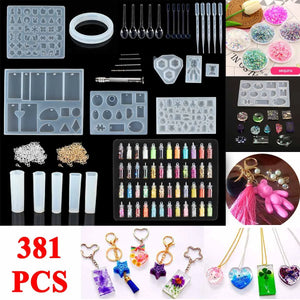 381PCS DIY Bracelet Pendant Epoxy Silicone Mold Set
