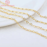 2PCS 24K Brass Necklace Chain High DIY Jewelry Making Findings