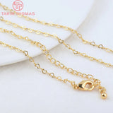 2PCS 24K Brass Necklace Chain High DIY Jewelry Making Findings