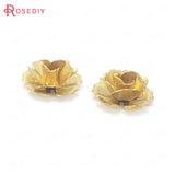 20PCS 15MM Brass 3D Flower Jewelry Making Supplies Diy Findings Accessories