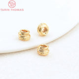 10PCS 24K Brass Irregular Beads 4x5MM Hole 2MM High DIY Jewelry Findings