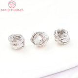 10PCS 24K Brass Irregular Beads 4x5MM Hole 2MM High DIY Jewelry Findings
