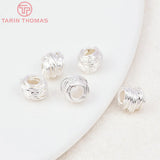 10PCS 24K Brass Irregular Beads 4x5MM Hole 2MM High DIY Jewelry Findings