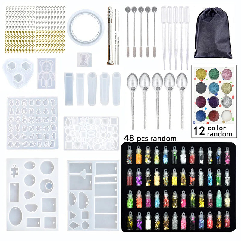 Silicone Casting Resin Molds Set for Resin Jewelry DIY