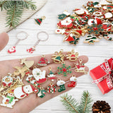 38Pcs Christmas Charms Pendants Alloy Santa Snowman Reindeer Jewelry Making
