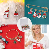38Pcs Christmas Charms Pendants Alloy Santa Snowman Reindeer Jewelry Making